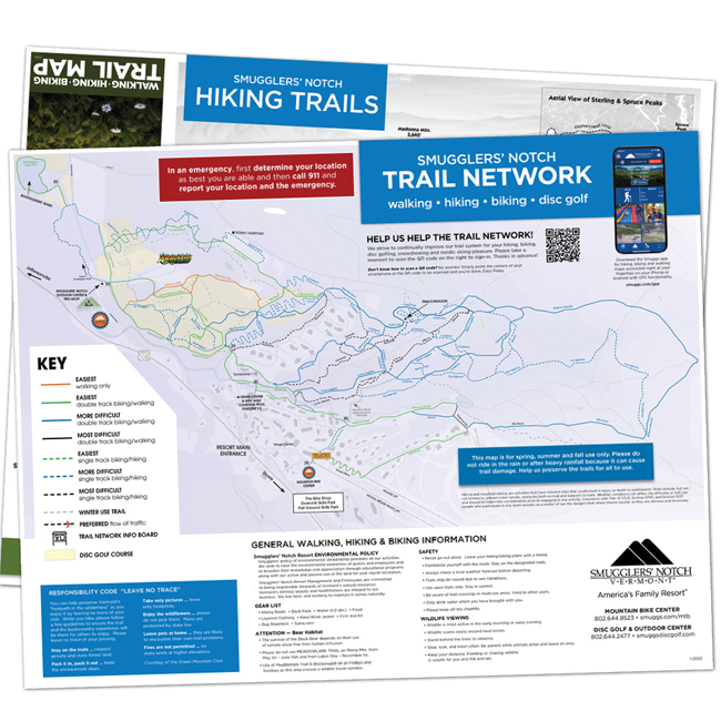 Trail Maps at Smugglers' Notch Resort Vermont